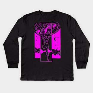 Psychedelic Drawing - Minimal Kids Long Sleeve T-Shirt